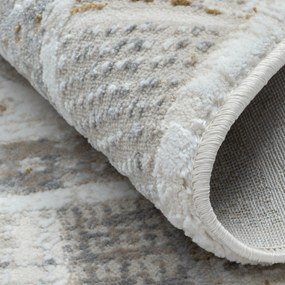 My Flair, Kusový koberec My Kashkuly CA60046 creme kruh, 120x120 (priemer) kruh, šedá, chodba / predsieň