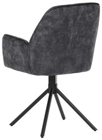 Autronic BONTEC Jedálenská stolička, čierna, zamatová látka, HC-511 BK4 Farba: Šedá
