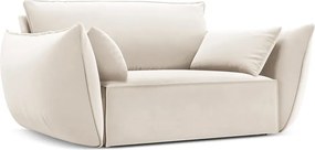 Béžové zamatové kreslo Vanda – Mazzini Sofas