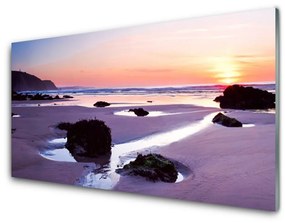Skleneny obraz Pláž príroda 120x60 cm