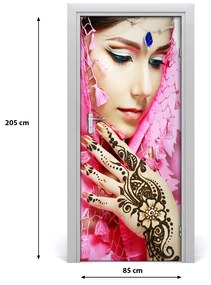 Fototapeta na dvere indická žena 85x205 cm