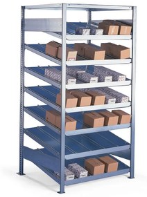 Regál so šikmými policami, 120 kg, 2000 x 1000 x 500 mm, základný