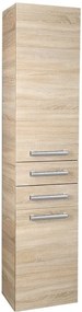 Aqualine Aqualine, VEGA Skrinka vysoká s košom 40x184x31cm, dub platin, VG980