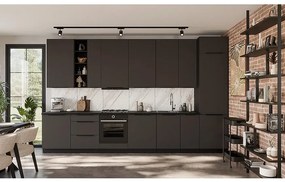 Kuchynská linka Aria GR/BL 390 cm bez kuchynskej dosky
