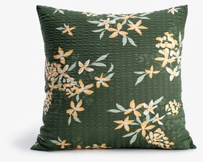 Goldea krepová obliečka na vankúš - marhuľové kvety 50 x 50 cm