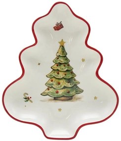 Keramická miska v tvare stromčeka so stromčekom Chrissie - 20,5*17,5*3 cm