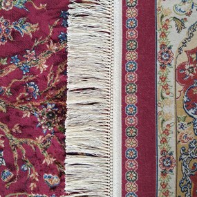 DY Hodvábny exkluzívny koberec Qum Silk 11 - červená Rozmer: 200x300 cm