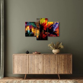 Obraz - Farebná abstrakcia mesta (90x60 cm)