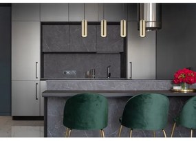 Globo 57911-4HM - Luster na lanku ROBBY 4xGU10/35W/230V čierna/mosadz