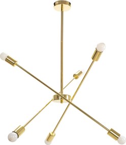 Toolight Toolight, stropné svietidlo 6xE27, APP1115-6CP, zlatá lesklá, OSW-04666