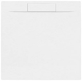 Sprchová vanička štvorcová SAT Fusion 90x90 cm liaty mramor Blanco SATFU9090BL, 1 ks