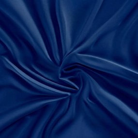 Kvalitex Saténové prestieradlo s gumou tmavomodrá, 180 x 200 cm