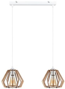 Luster na lanku BERGO 2xE27/60W/230V biela