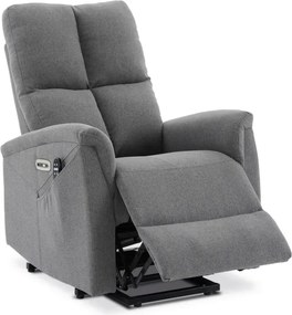 Polohovacie kreslo sivý, elektrické TV-929 GREY2