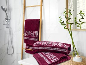 Bambusový uterák BAMBOO 50 x 90 cm vínový, 70% bambusové vlákno | 30% bavlna