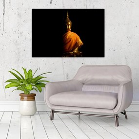 Obraz - Zlatá socha Budhu (90x60 cm)