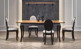 Jedálenský stôl Warin (tmavosivá + čierna) (pre 6 až 8 osôb). Vlastná spoľahlivá doprava až k Vám domov. 1028063