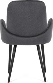 Jedálenská stolička zamatová, sivá DCL-X7129 GREY2