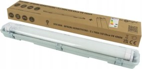 ECOLIGHT Hermetické svietidlo 60cm + 2x LED trubica studená biela - SET