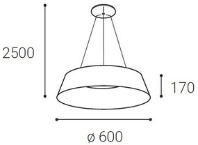 LED2 - LED Luster na lanku KATY LED/60W/230V 3000/4000K biela