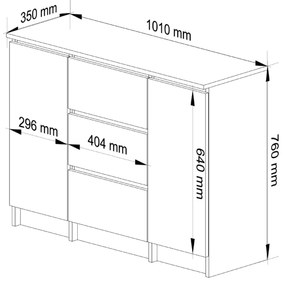 Komoda Girgo 100 cm - výber z 5 prevedení