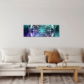 Obraz abstrakcie (s hodinami) (90x30 cm)