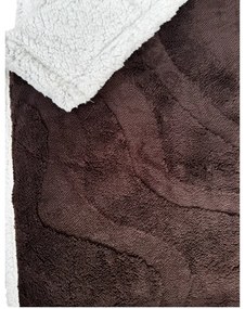 Luxusná baránková deka z mikroplyšu NESTIVE tmavohnedá Rozmer: 150 x 200 cm