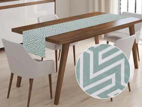 Biante Dekoračný behúň na stôl Agata AG-001 Tmavo zelená pastelová 20x140 cm