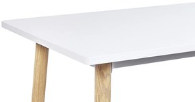 Barový stôl 90 x 50 cm biela/svetlé drevo CHAVES Beliani