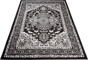 TA Koberec Q011A BLACK EUFRAT ESM Čierny Obdĺžnikový Rozmer: 80x150 cm