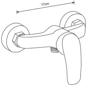 Mexen Carl sprchový set s dažďovou sprchou a sprchovou batériou Fabia, chrómová, 746540240-00