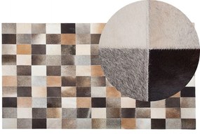 Kožený koberec 200 x 300 cm viacfarebný SOKE Beliani