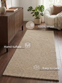 Hanse Home, Behúň Calmio 106221 Beige, 80x200, béžová, obývacia izba