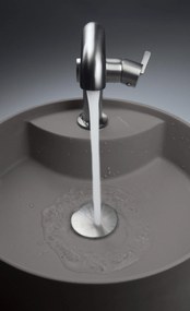 Deante Silia, umývadlo na dosku s otvorom na batériu 360x360x125mm, antracitová metalíza, DEA-CQS_TU4B