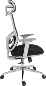 Kancelárska ergonomická stolička Neoseat ALLY WHITE — čierna / biela, nosnosť 150 kg