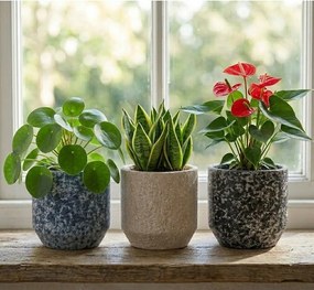 Keramický ručne vyrobený obal na kvetináč ø 14 cm Almada – Ego Dekor