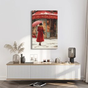 Obraz zimná elegancia v červenej