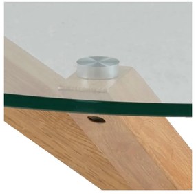 Konferenčný stolík so sklenenou doskou Actona Heaven, ⌀ 82 cm