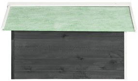 Garáž na robotickú kosačku 72x87x50 cm sivo-biela jedľa