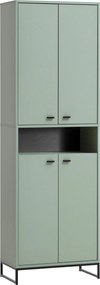 XXXLutz SKRINKA NA TOPÁNKY, zelená, 60,2/185,5/33,1 cm MID.YOU - Online Only drobný nábytok - 000895007001