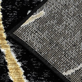 Dywany Łuszczów, Kusový koberec Allure 1963 black/gold, 160x220, čierna, kancelária