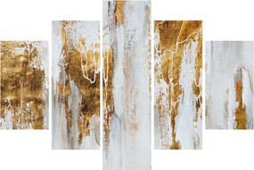 Obraz - Abstrakcia so zlatou (150x105 cm)