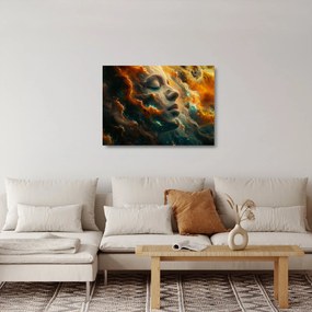 Sklenený obraz - Tvár vo vesmíre (70x50 cm)