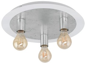 EGLO Moderné stropné LED osvetlenie PASSANO, 3xE27, 4W, 45cm, okrúhle, strieborné