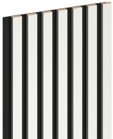 Mexen Lam-B, stenové lamely 275 × 31,5 cm, HDF doska 4 mm, biela matná, S100-275317-2812-051