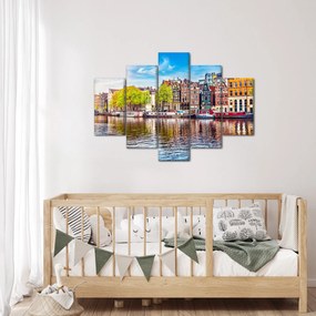 Obraz - Tancujúce domy, Amsterdam (150x105 cm)