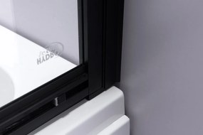 BPS-koupelny Dvojdielna vaňová zástena PR07 BL 120x150 čierna/transparent