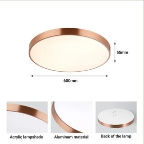 Immax NEO 07322L-LED Stmievateľné stropné svietidlo NEO LITE SEMPLICI 60W/230V priemer 60 cm medené + DO