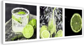 Obraz na plátně Panorama limetkového nápoje - 150x50 cm