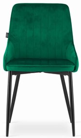 Set troch jedálenských stoličiek MONZA zelené (čierne nohy) (3ks)